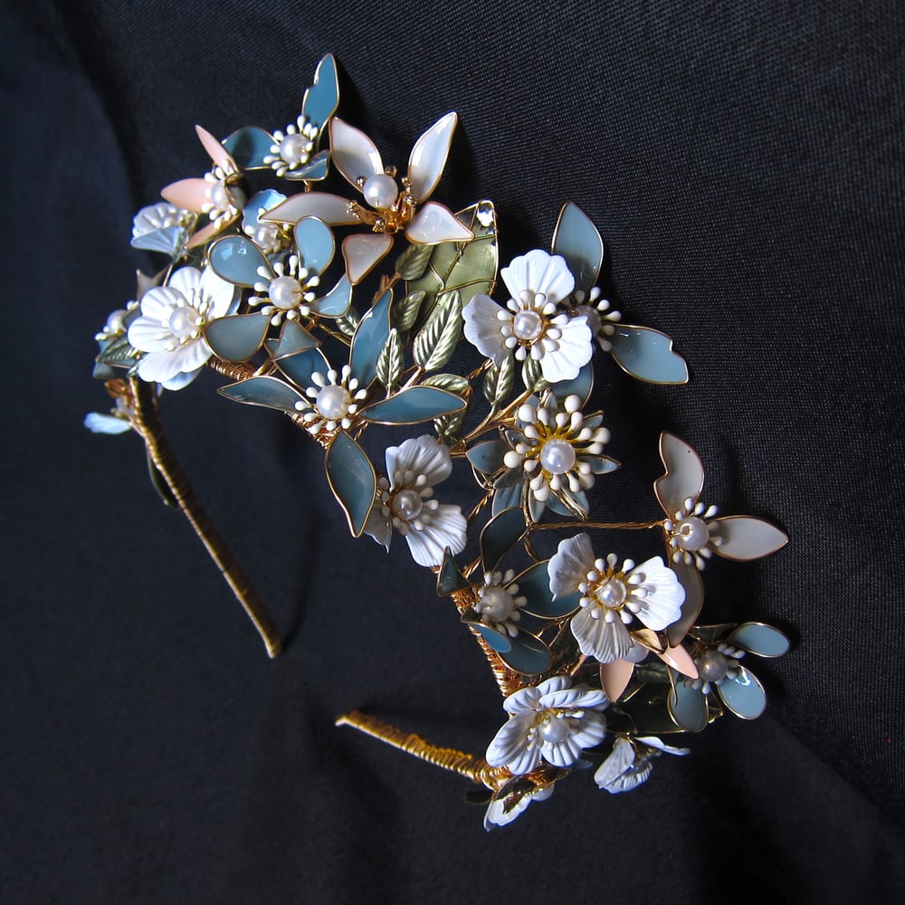 Image of Blue Blooms tiara