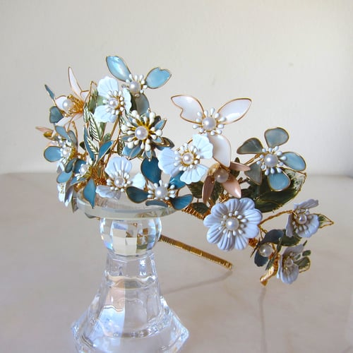 Image of Blue Blooms tiara