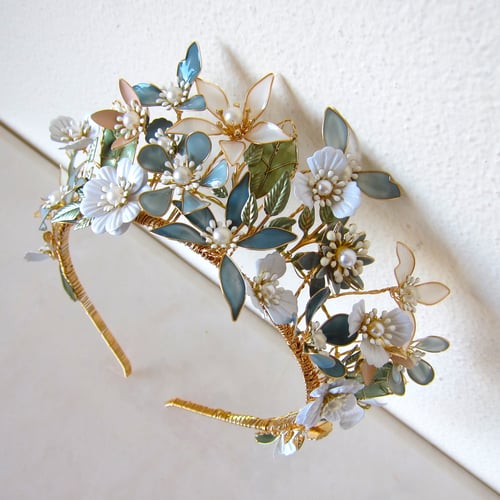 Image of Blue Blooms tiara