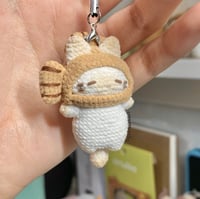 Image 4 of Loafy Cat in Taiyaki Hat Keychain