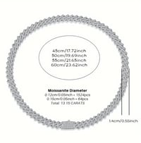 Image 2 of 10 mm Moissanite Diamond Cuban 