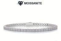 Image 1 of 3mm Moissanite Double Bracelet 