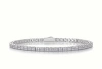 Image 3 of 3mm Moissanite Double Bracelet 