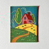 Image 4 of Mini cahier de coloriage rouge années 50/60