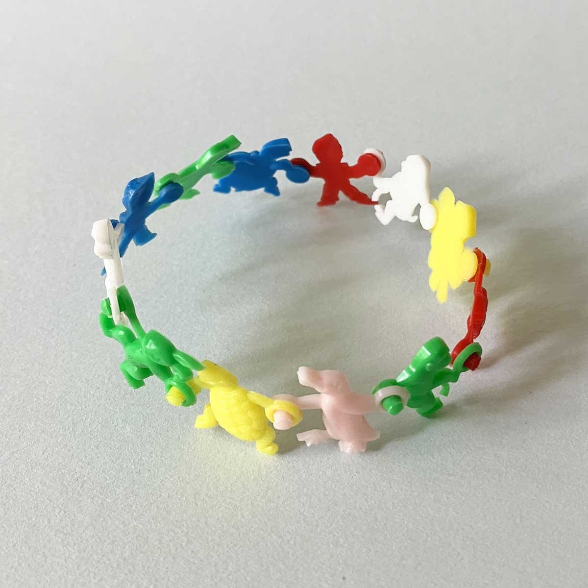 Image of Bracelet pingoin rose années 60