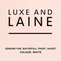 Waterfall Front Fur Jacket - White 
