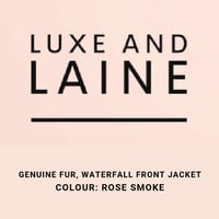 Waterfall Front Fur Jacket - Rose Smoke 