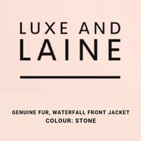 Waterfall Front Fur Jacket - Stone 