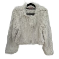 Image 2 of Genuine Fur Cropped Jacket - Stone