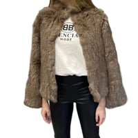 Straight fur Jacket KHAKI