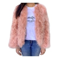 Image 1 of Feather Jacket PINK