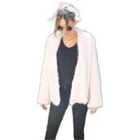 Image 2 of Waterfall Front Fur Jacket - Blush 