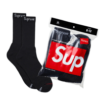 Supreme Hanes Socks (4 Pack Black) [2024]