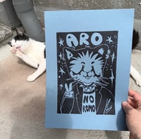 Image 1 of ARO -No Romo- A5 Original Linocut Print 