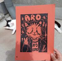 Image 2 of ARO -No Romo- A5 Original Linocut Print 