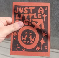 JUST A LITTLE F*G! Linocut Postcard 