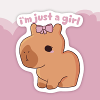 "i'm just a girl" sticker