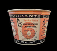 Image 1 of Vintage Trader Dick's Waxed Paper Casino Coin Bucket FREE SHIPPING 