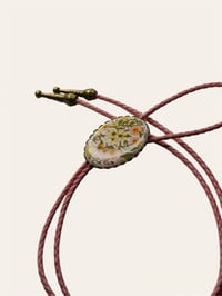 Image 4 of Yellow and Orange Flowers Bolo Tie