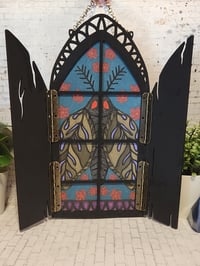 Image 1 of Mothman Floral Gothic Cathedral Window