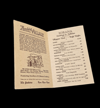Image 4 of Vintage Zombie Village Menu Postcard Napkin FREE SHIPPING 