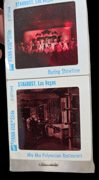 Image 2 of Vintage Aku Aku Castaways Las Vegas Pana-Vue Slides FREE SHIPPING 