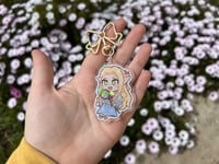 Image 1 of Marcille Keychain - Dungeons and Dragons | Holographic Broken Glass Effect | Bow Closure