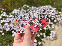 Image 1 of Hazbin Hotel Stickers | Shiny effect | Hazbin Hotel Kawaii chibi style