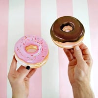 Image 1 of Donut Plaques (your choice of pink or chocolate)