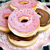 Image 2 of Donut Plaques (your choice of pink or chocolate)