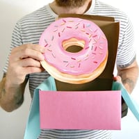 Image 2 of Jumbo Donut wall plaques, your choice - Pink with sprinkles or Chocolate glazed