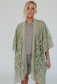 Image 5 of Breezy Lace Floral Kimono