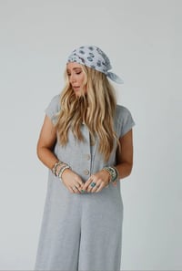 Image 3 of Davina Wide Leg Jumpsuit- Heather Grey
