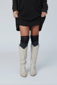 Image 1 of Becca Knee High Socks- Charcoal