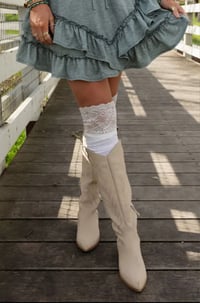 Image 1 of Becca Knee High Socks- White