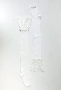 Image 5 of Becca Knee High Socks- White
