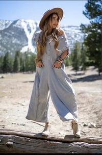 Image 1 of Stevie Wide Leg Jumpsuit- Grey