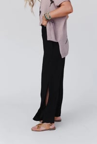 Image 2 of Dani Slit Wide Leg Pant- Black