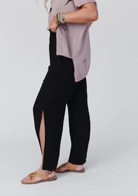 Image 6 of Dani Slit Wide Leg Pant- Black