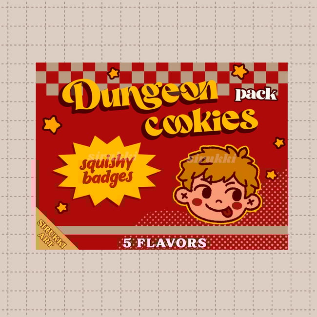 Dungeon Meshi squishy badges