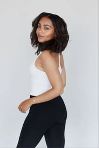 Image 4 of High Neck Racerback Brami- White