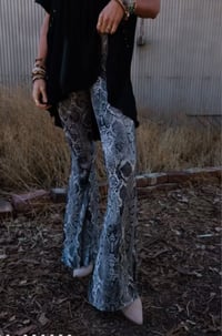Image 2 of Cher Snake Raw Edge Flares