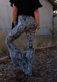 Image 4 of Cher Snake Raw Edge Flares