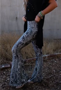 Image 5 of Cher Snake Raw Edge Flares