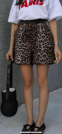 Leopard print shorts