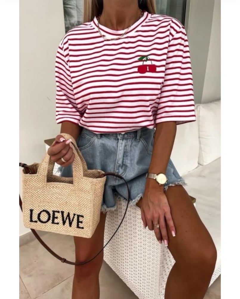 Image of Cherry stripe Top