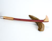 Image 4 of Mini Back Scratcher made of Exotic Wood of Purple Heart and accented with Maple, Gift for her