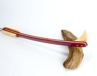 Image 5 of Mini Back Scratcher made of Exotic Wood of Purple Heart and accented with Maple, Gift for her