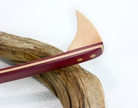 Image 8 of Mini Back Scratcher made of Exotic Wood of Purple Heart and accented with Maple, Gift for her