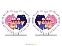 Image 2 of GAZA Fundraiser Loverboi ChanBaek Acrylic Stand and Holographic Keychain 